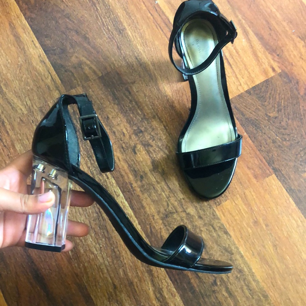 Worthington Clear Black Block Heels